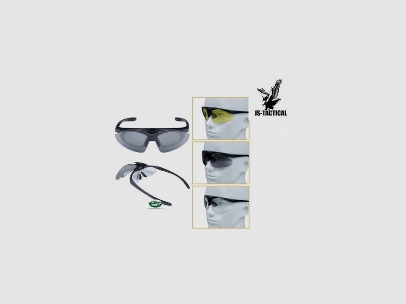JS TACTICAL Shooting Glasses with Interchangeable Lenses
