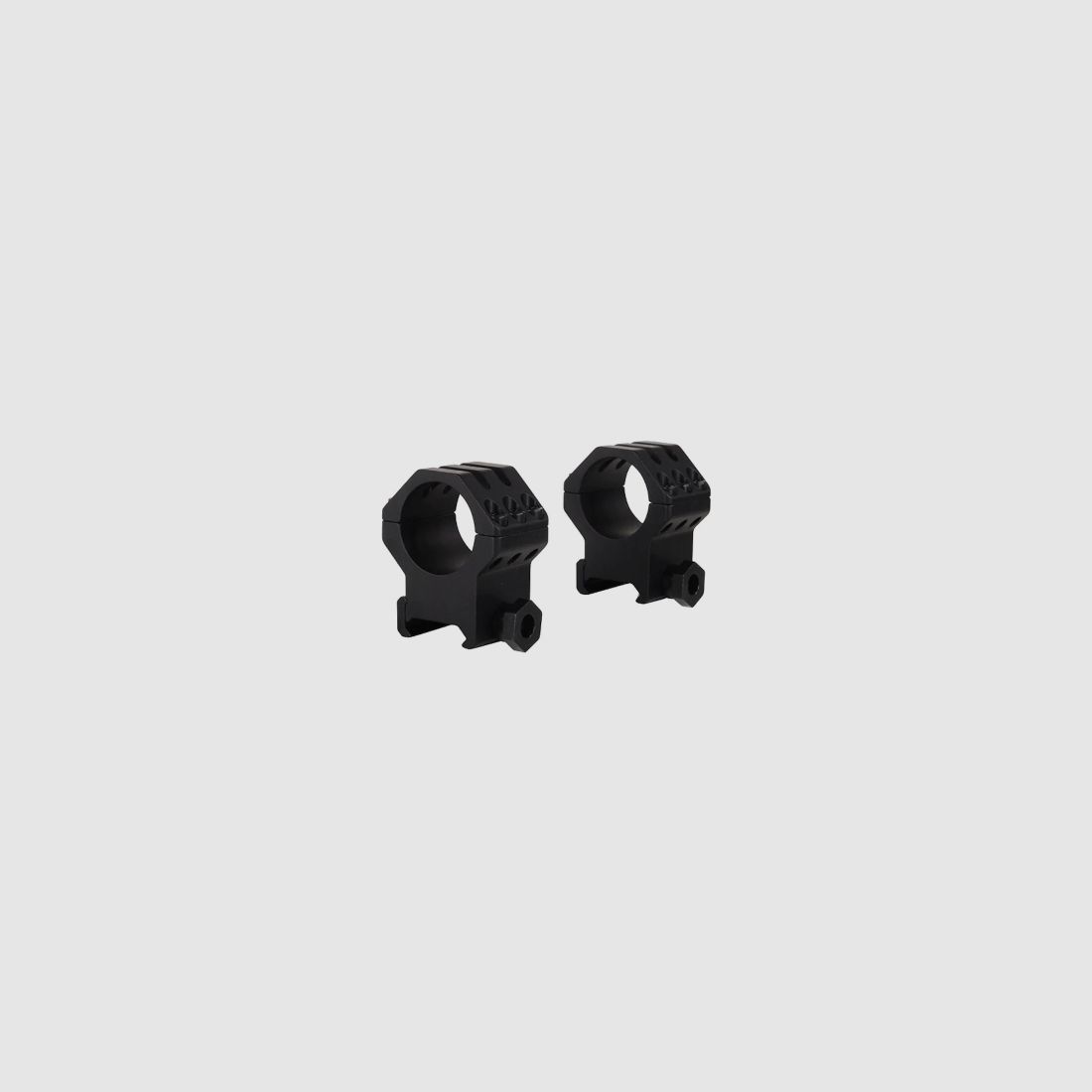 Weaver 6-Hole Weaver-Style Ringe matt schwarz 25,4mm extra high, BH 14,3mm
