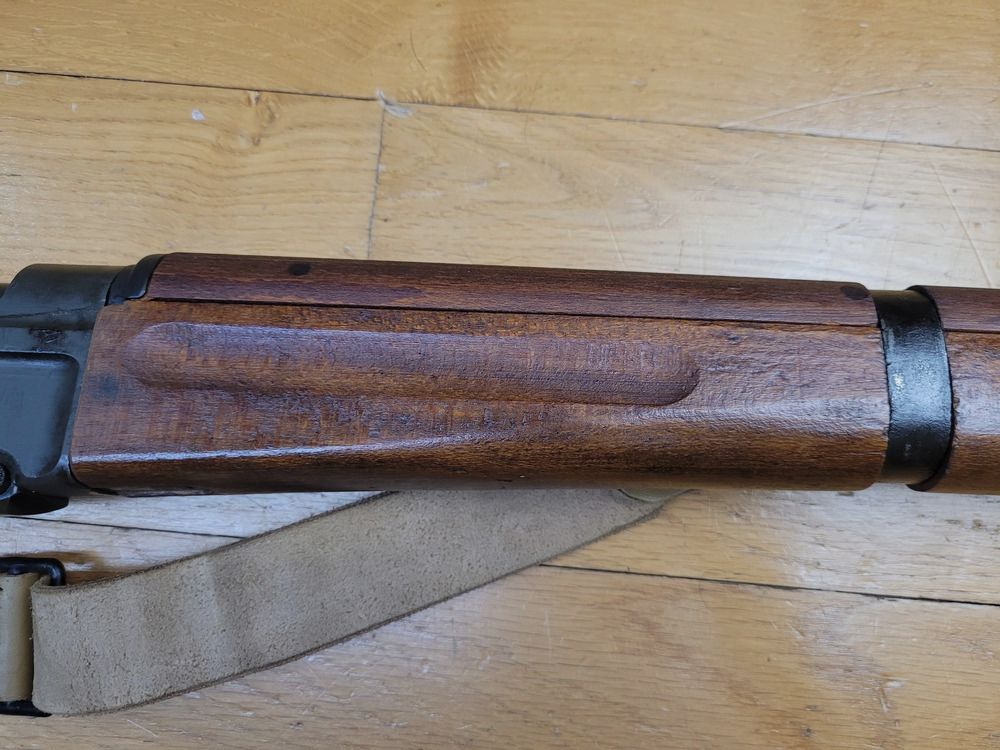 Schöner MAS 36 Gewehr 2. Typ - 100% zweiter Typ – Seltene Umrüstung für Kal. 308 Winchester und mit Sicherheit (!) – Bajonett und Gewehrriemen – Ausgezeichneter Spiegel-Lauf mit sehr schönen Zügen – Gehäuse und Verschluss mit Nummer – Gewehrriemen – Clips verfügbar – Spezialwaffe für TBE +, Bild 5 von 23