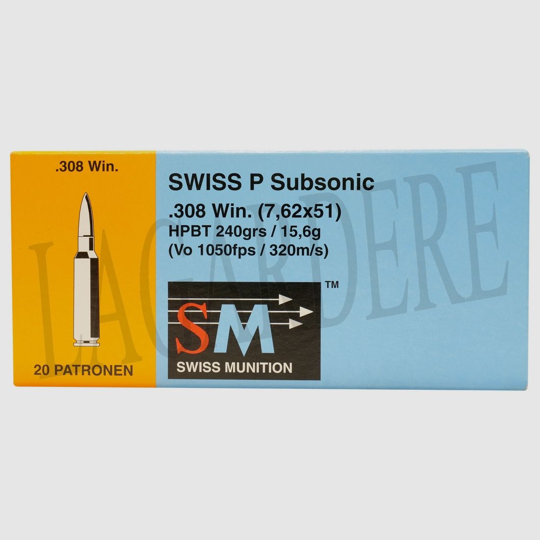 RUAG SUBSONIC HPBT 240 GRS (PATRONE MIT GESCHOSS)