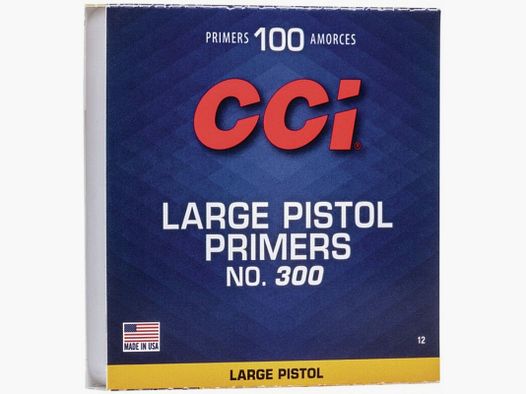 100 ZÜNDHÜTCHEN CCI 300 STD LARGE PISTOL