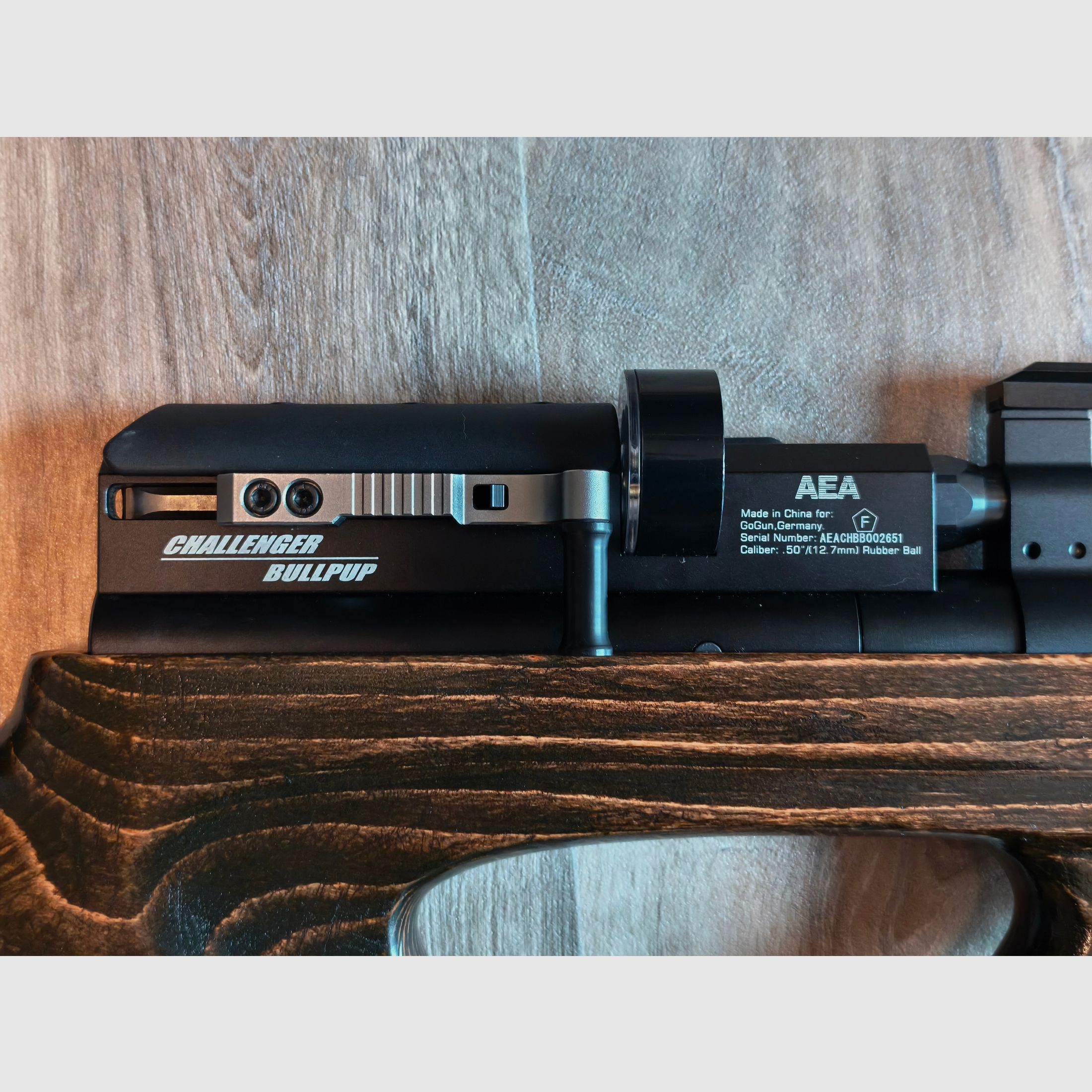 AEA Challenger Bullpup PCP Luftgewehr Set Top cal. 50 12,7 mm 600 j export 