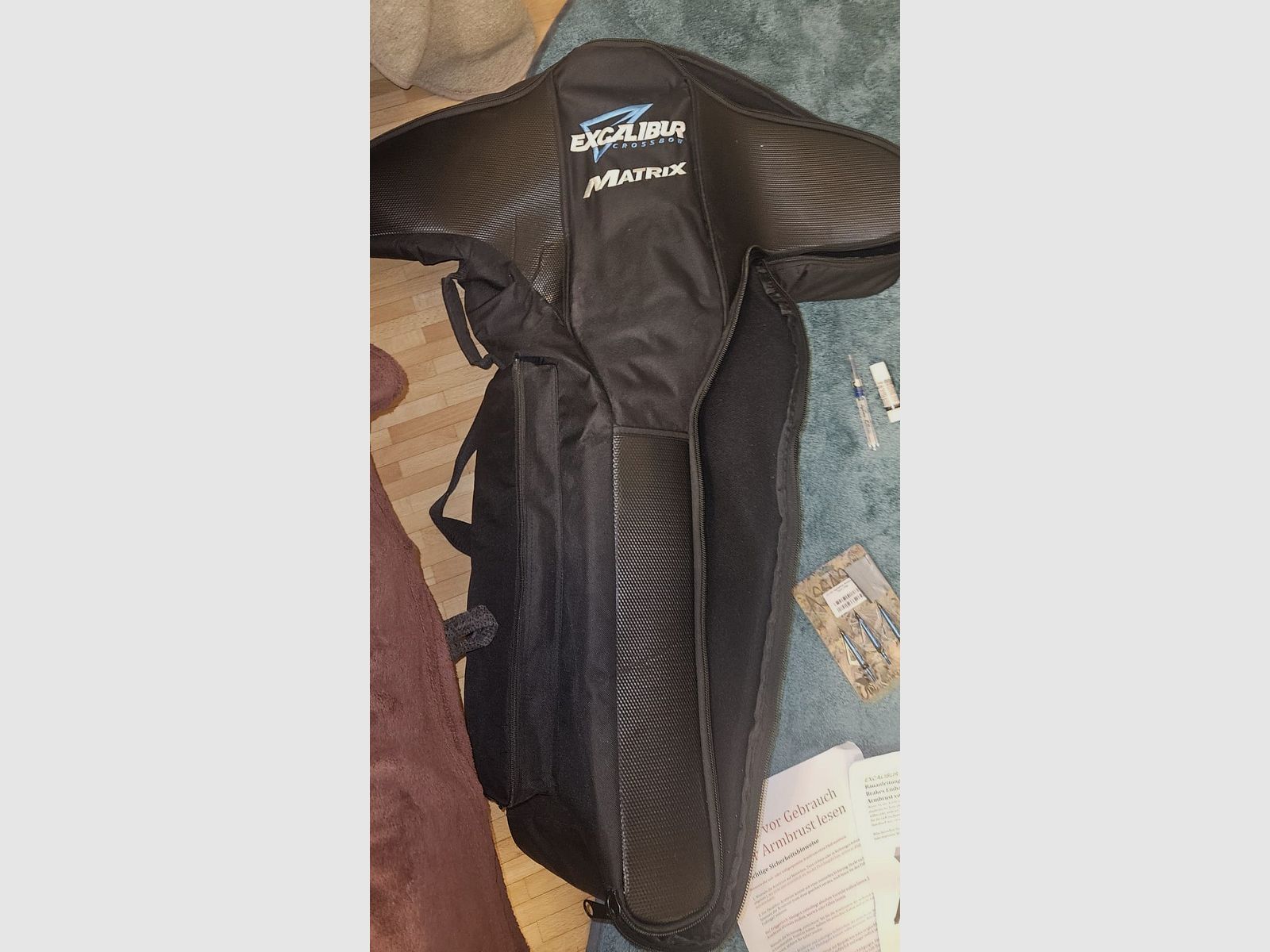 Excalibur Matrix 330 Armbrust + viel Zubehör (Ersatzwurfarme, Tasche, ZF) – sehr guter Zustand
