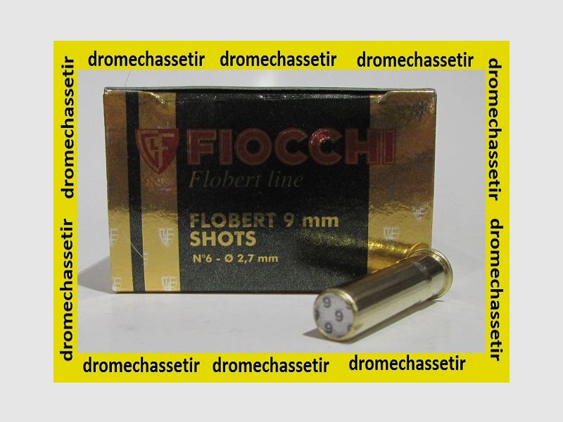 boite de 50 cartouches Fiocchi, cal 9mm Flobert, plombs N°6