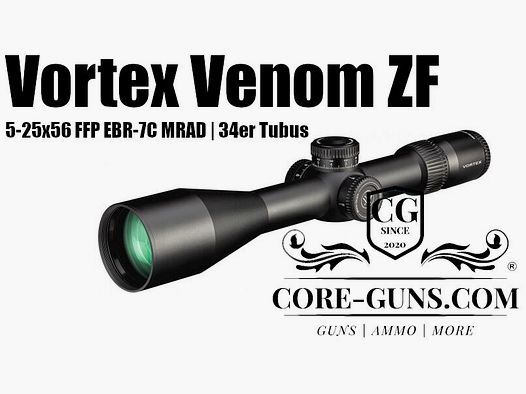 Vortex Venom 5-25x56 FFP EBR-7C MRAD Votre entrée dans le Long Range immédiatement disponible