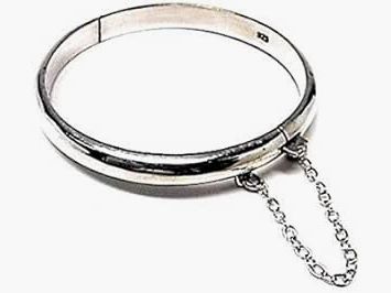 Joyeria Julio Armband aus 925er Silber für Mädchen, 49mm Durchmesser, 5mm Breite