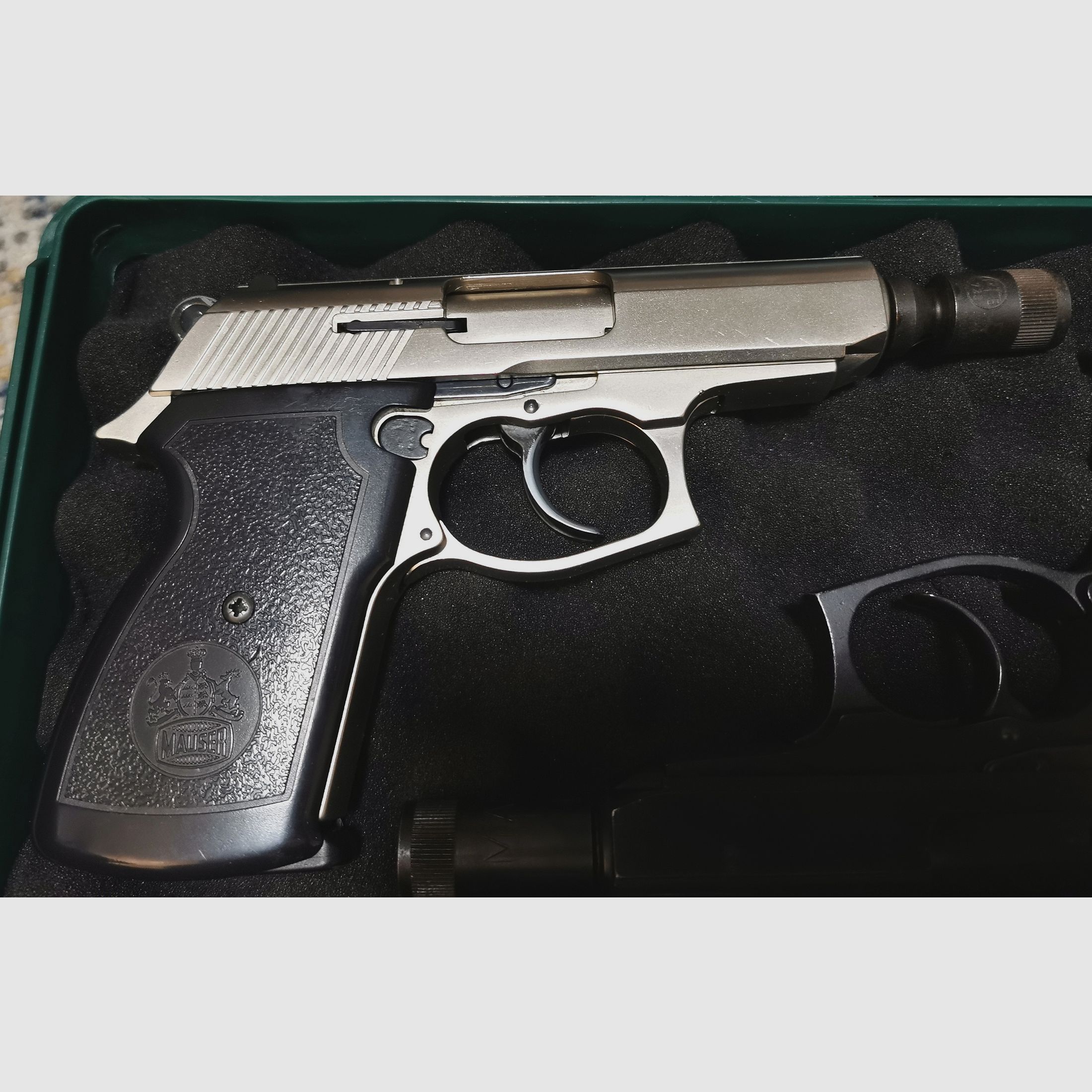 Mauser HSC 90 Paar Silber /Schwarz Sammlerwaffen mit PTB Frei ab 18 Jahre