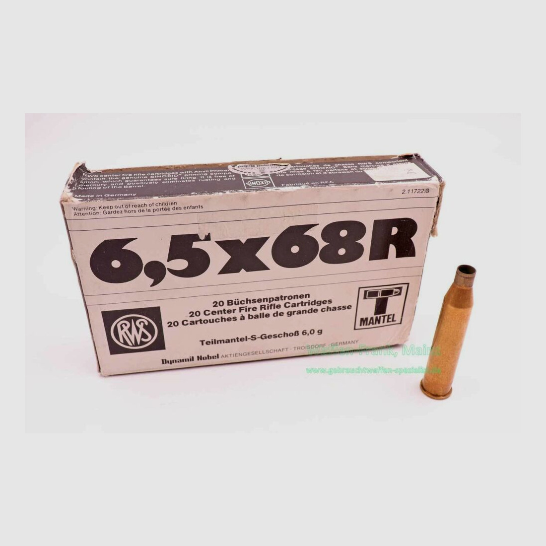 RWS (WZd.Fa.Rottweil) Hülsen 6,5x68R
