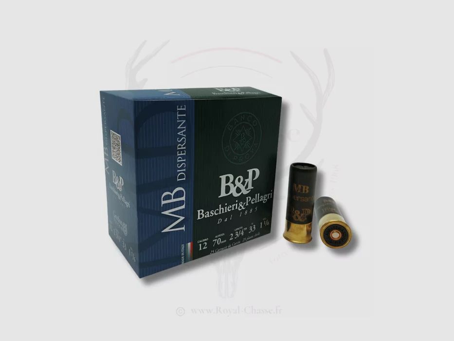 25 Patronen MB DISPERSANTE Kal.12/70 33G BJ B&P