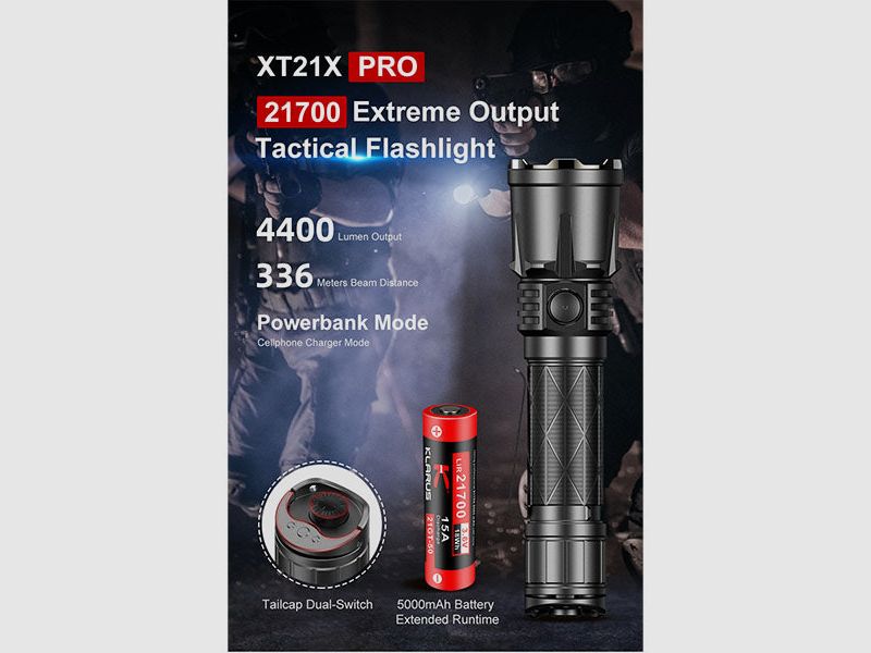 Taktische LED Taschenlampe XT21X PRO, 4'400 Lumen (inkl. Akku), Bild 3 von 13