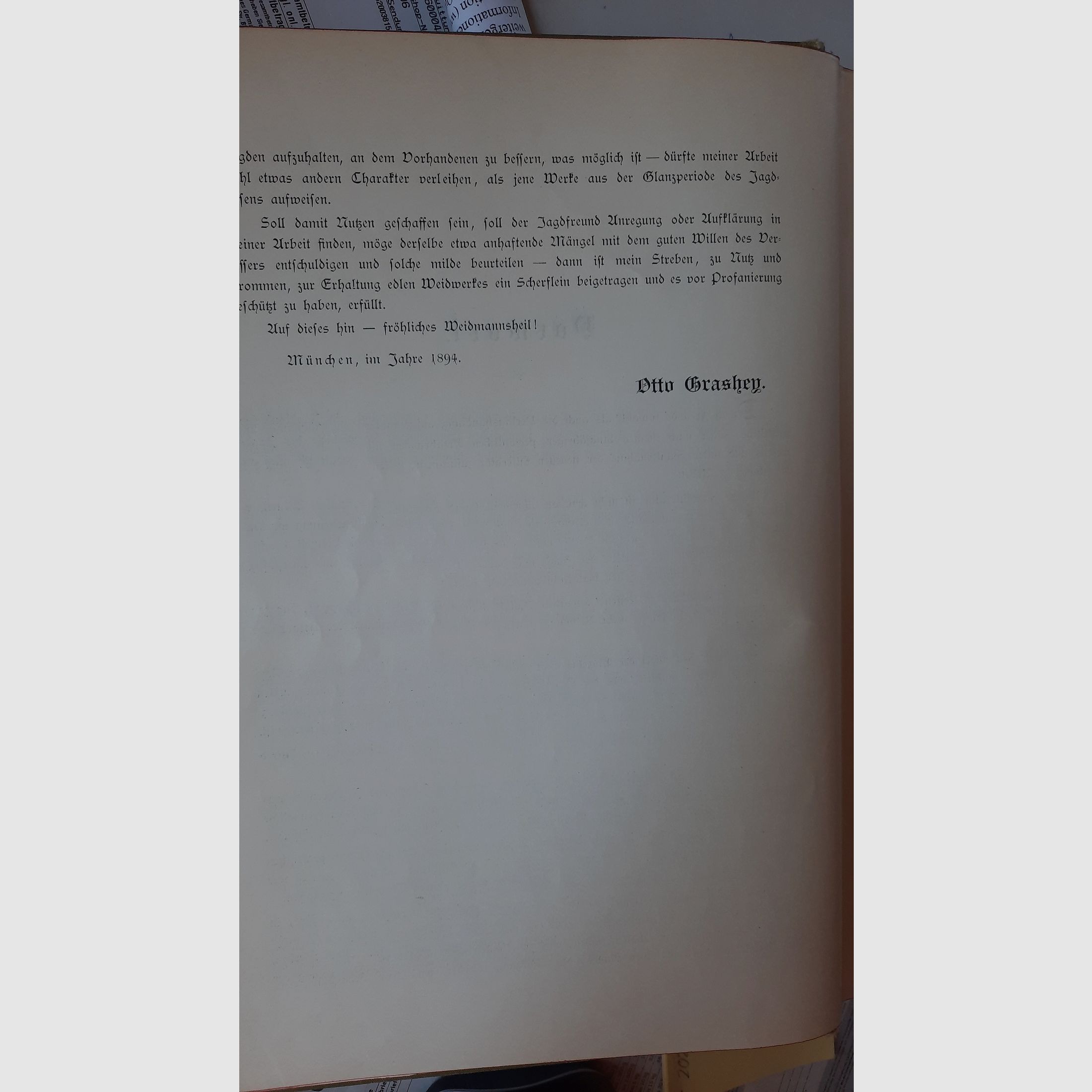 Historisch origineel - Grashey, praktisch handboek voor jagers uit 1894