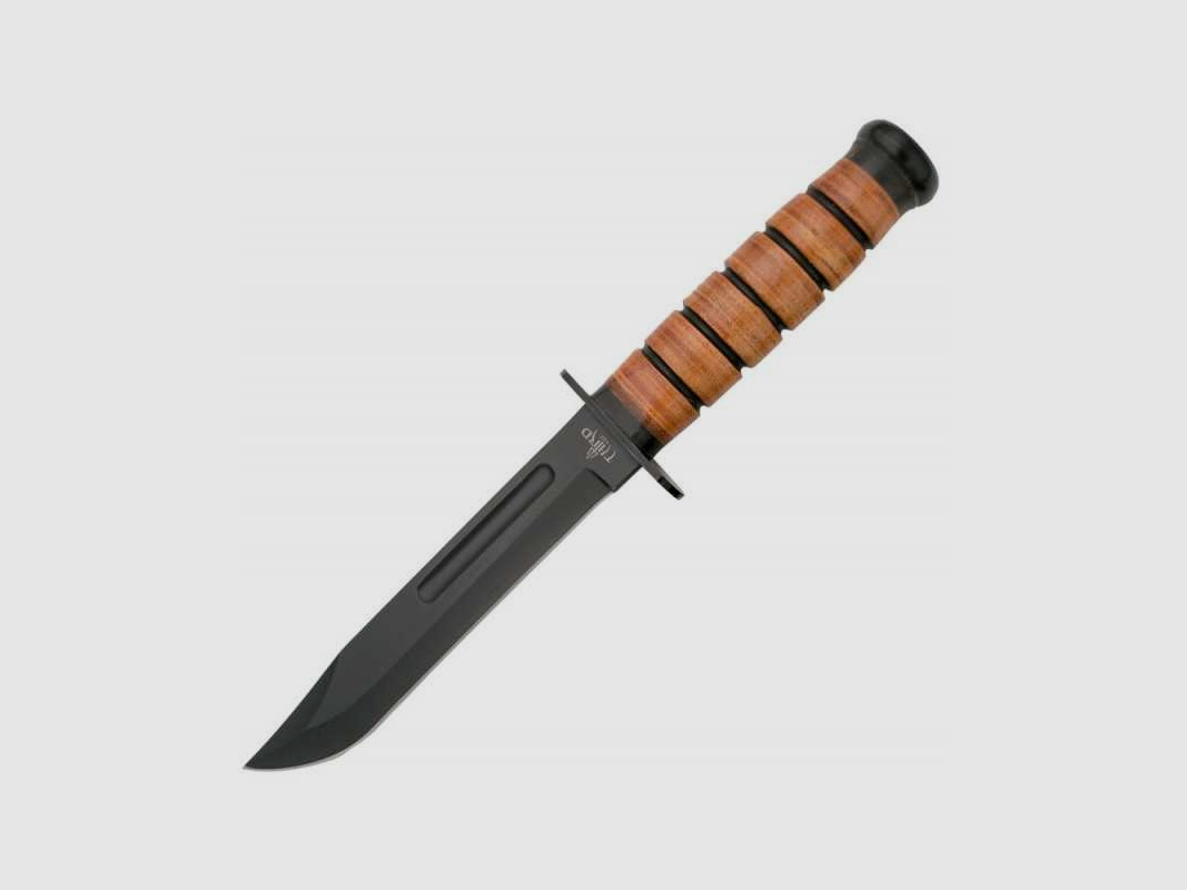 Third 11593 USMC KA-BAR Taktisches Kampfmesser mit Ledergriff und Lederscheide
