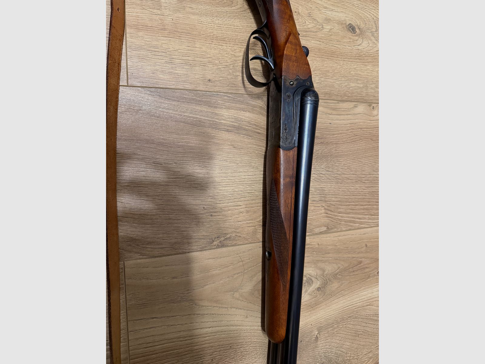 Simson Suhl double-barrel shotgun cross shotgun 12/70 shotgun color hardening