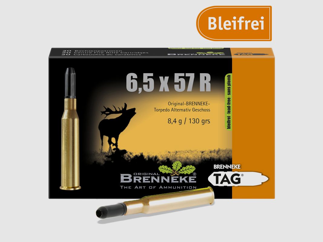 Brenneke 6,5x57 R 130GR TAG 20 cartucce