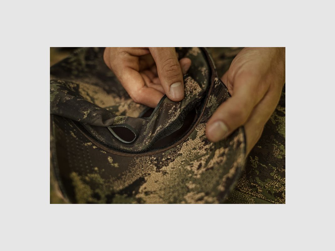 Härkila Kappe Deer Stalker Camo mit Tarnnetz