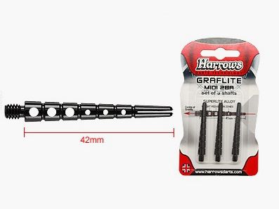 Harrows Darts Technology Shafts Graflite medium zwart Dart & Accessoires