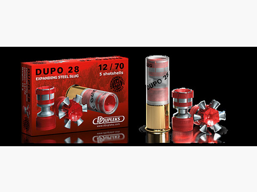 DDUPLEKS DUPO 28 - 12/70 - PROJECTILE EN ACIER EXPANSIBLE - 5 COUPS