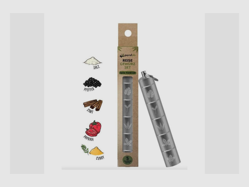 Outdoor Campinggewürz / Reisegewürz-Set aus Aluminium