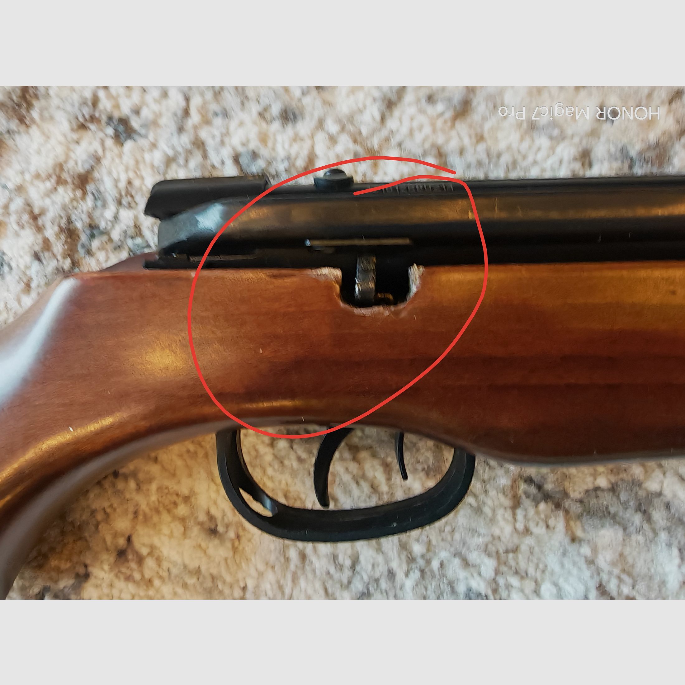 Norconia Luftgewehr B88 avec levier de tension latéral, sac, en plus un nouveau ressort d'exportation inclus