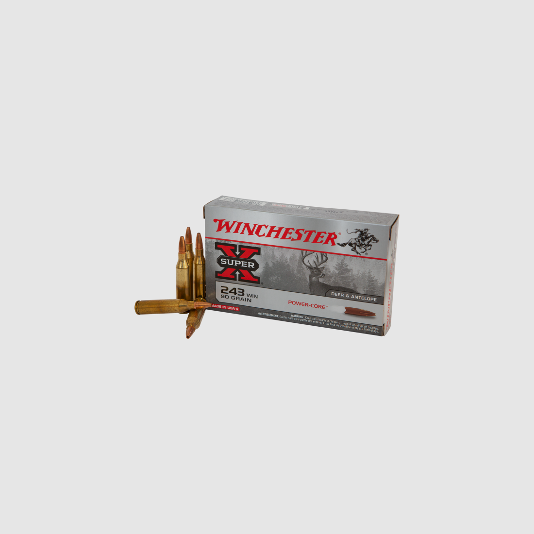 Winchester .243 Win. 5,8g/ 90gr PowerCore – Bleifrei, billede 1 af 2