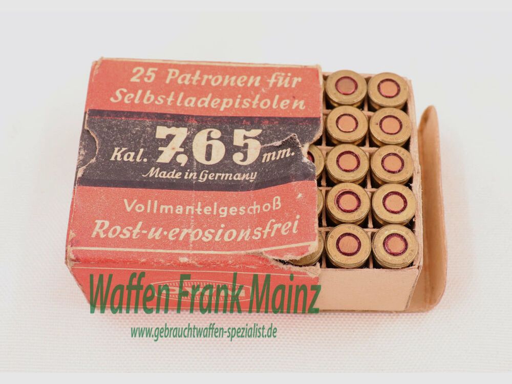 DWM, Berlin Munitions de Pistolet 7,65mm Browning