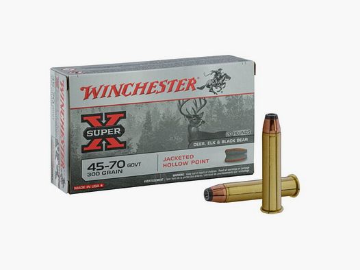 Winchester Super X Jacketed Hollow Point cartucho calibre 45/70