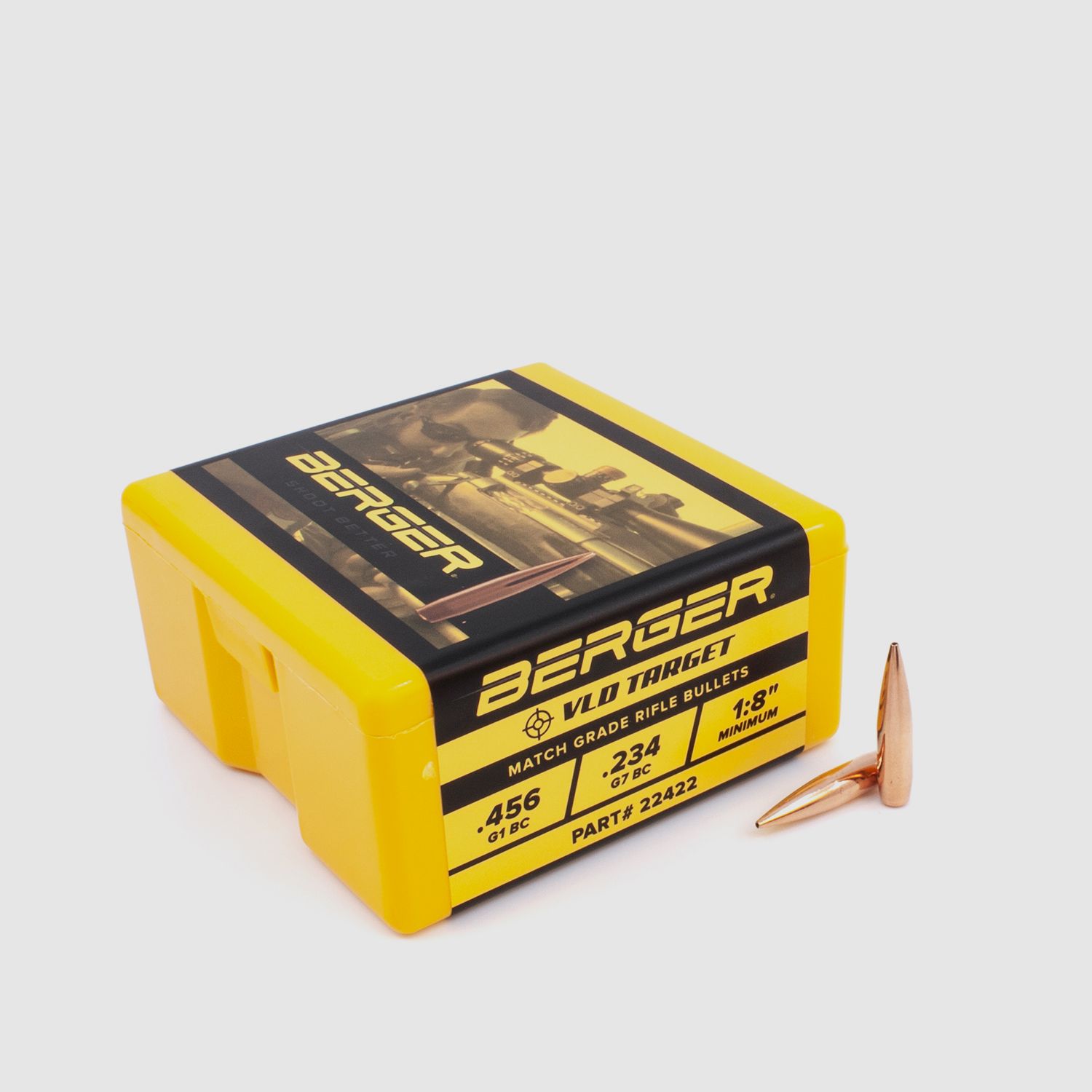 Proiettile Berger .22 VLD Target 80GR 100 Pezzi