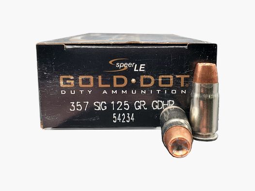 SPEER GOLD DOT - .357SIG 125 GRS - GDHP HOLLOW POINT AMMUNITION