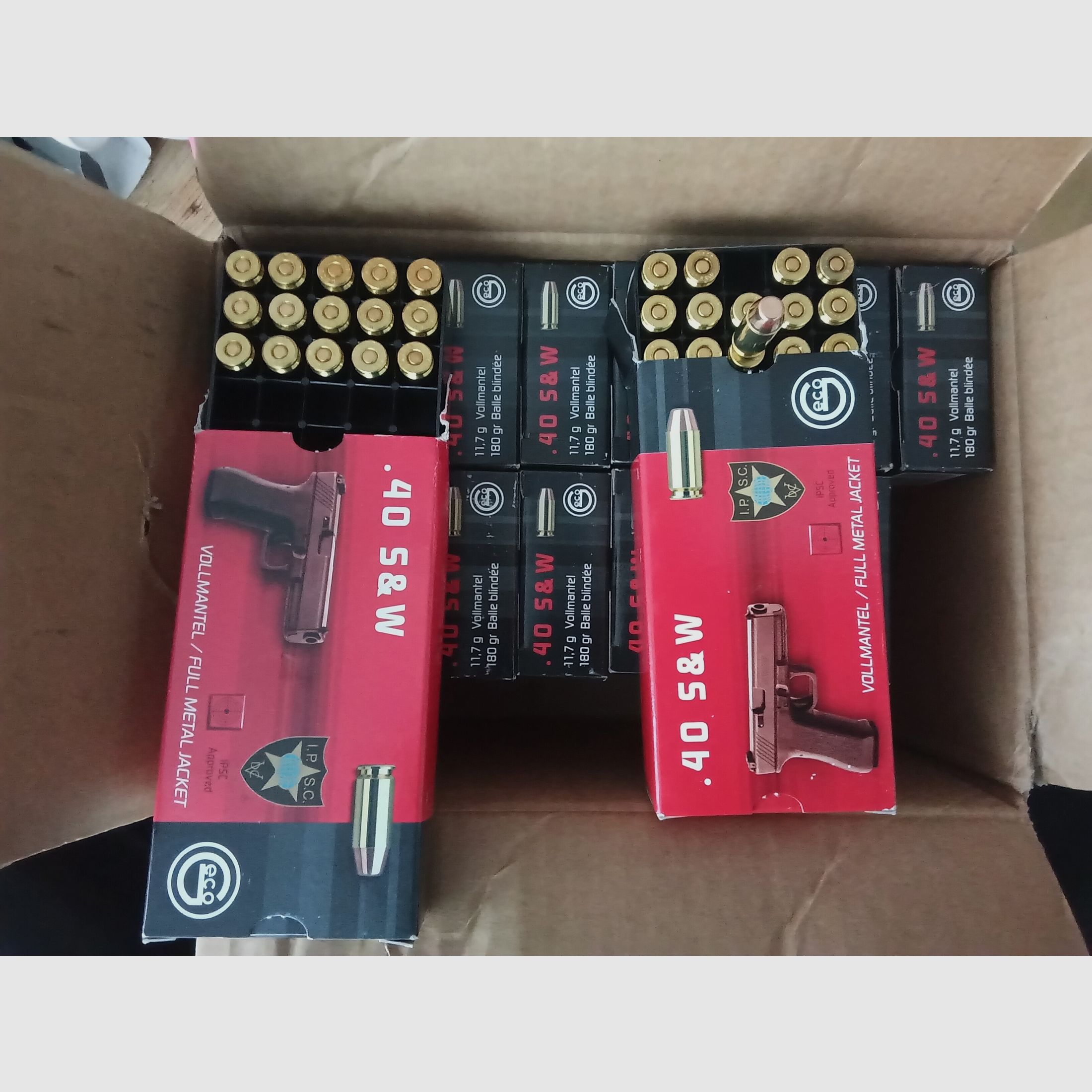 40 S&w Vollmantel 180gr Geco