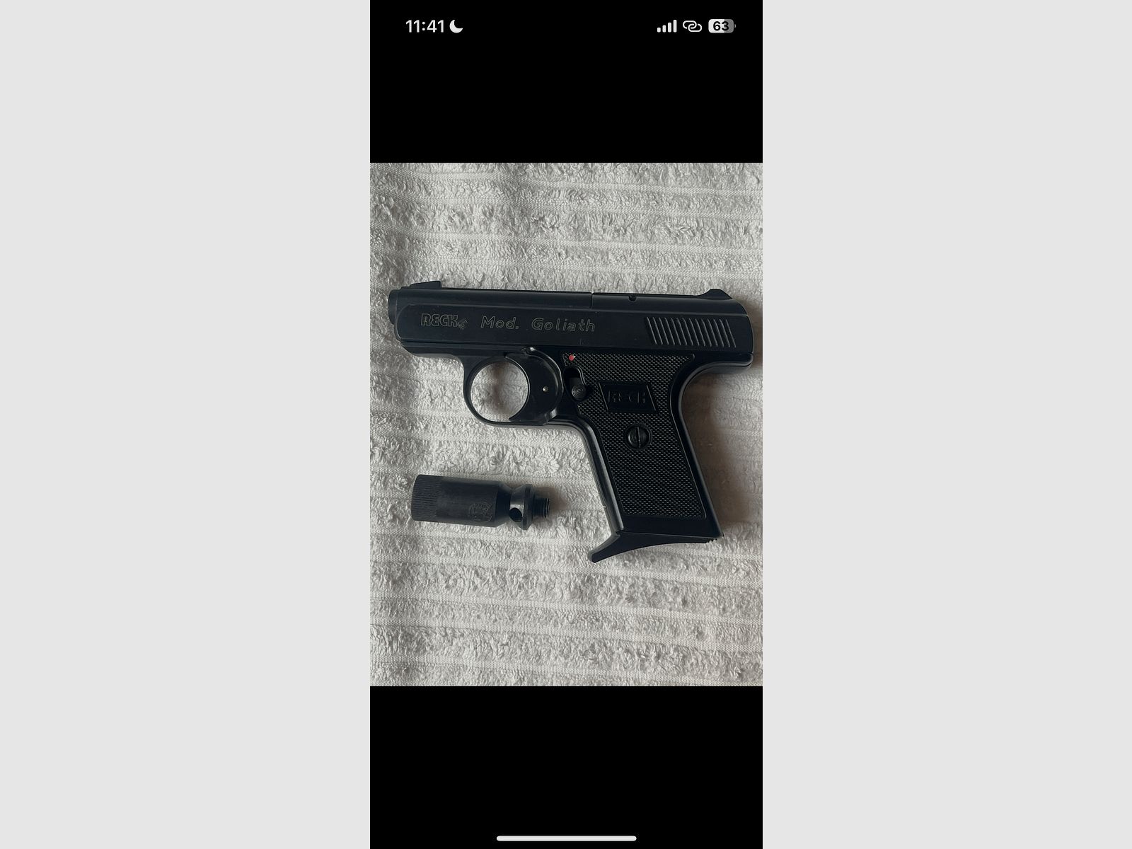 “RECK Mod. Goliath 9mm“ Tipo: pistola a salve / gas / segnale