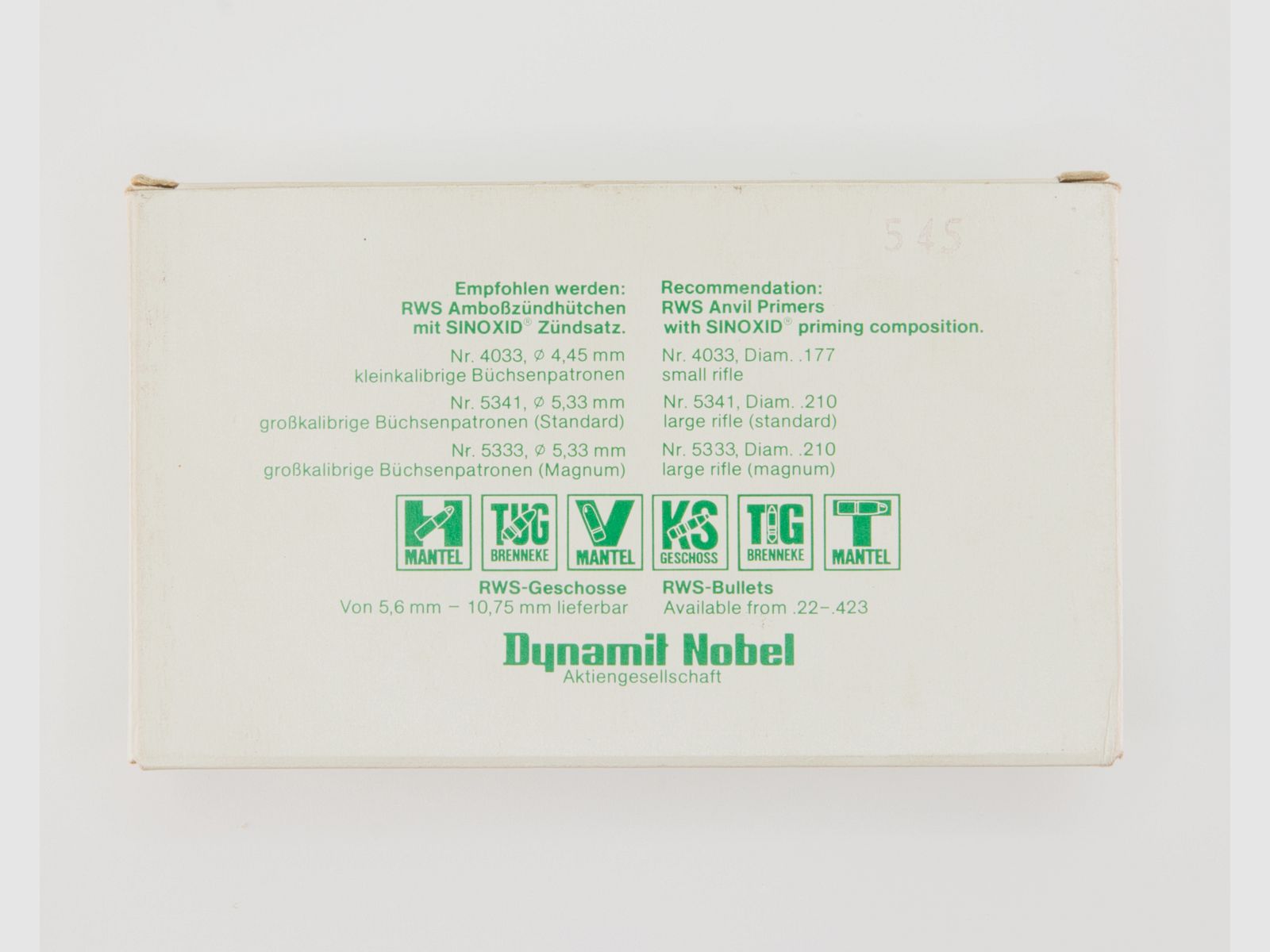 Cartuchos RWS 9,3x64 20 piezas