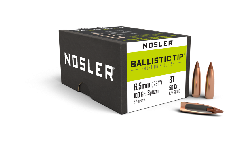 OGIVE NOSLER 6,5MM(264″) 100GR. POINT BALISTIQUE