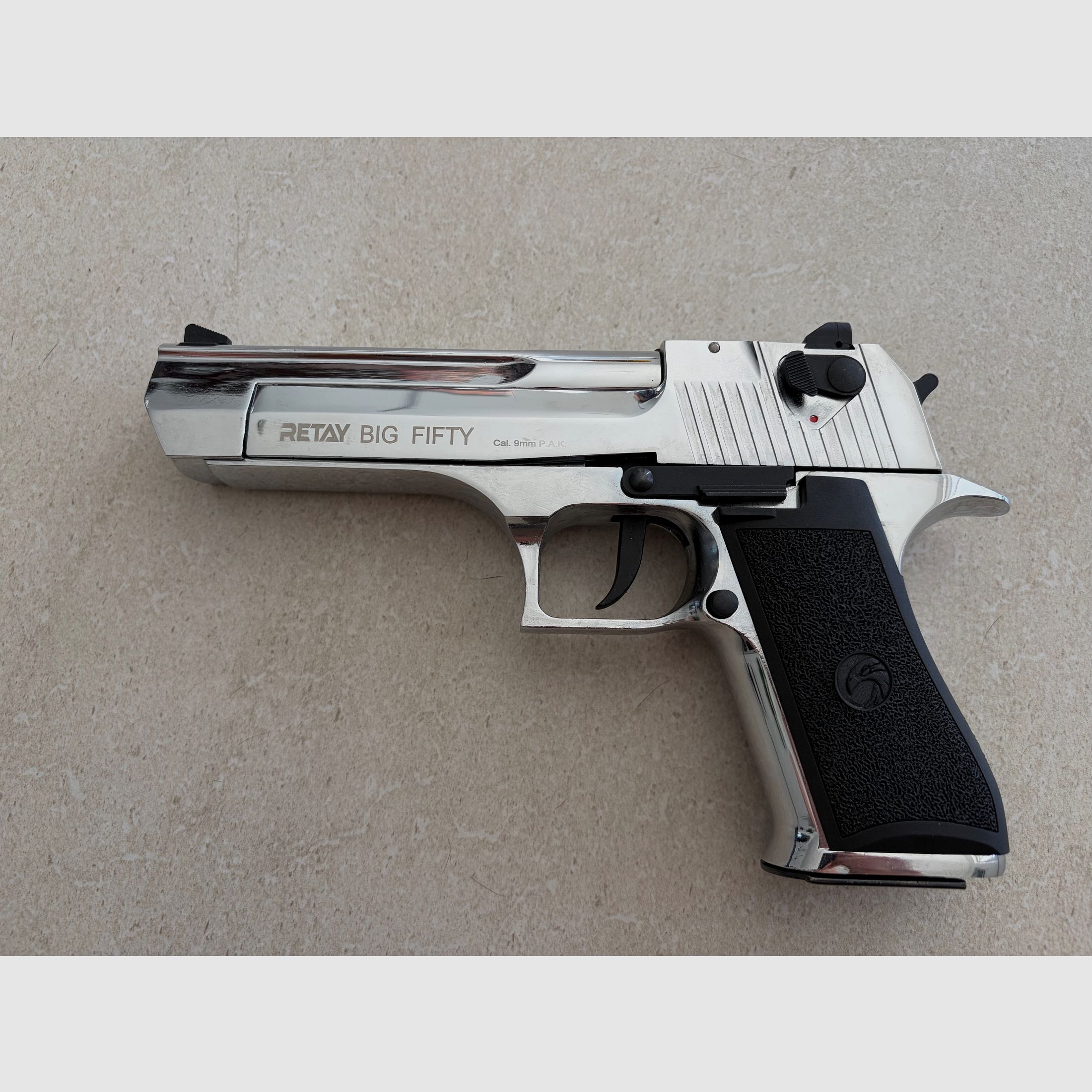 Retay Big Fifty Chrome | Neu | 2 Magazine | OVP | 9 mm P.A.K. 