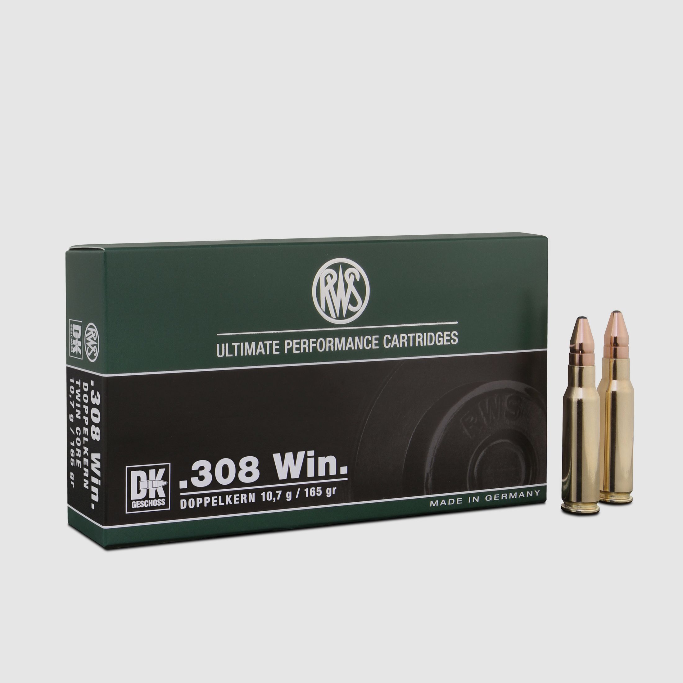 RWS .308 Win.DK 10.7g/165gr. Rifle Cartridges