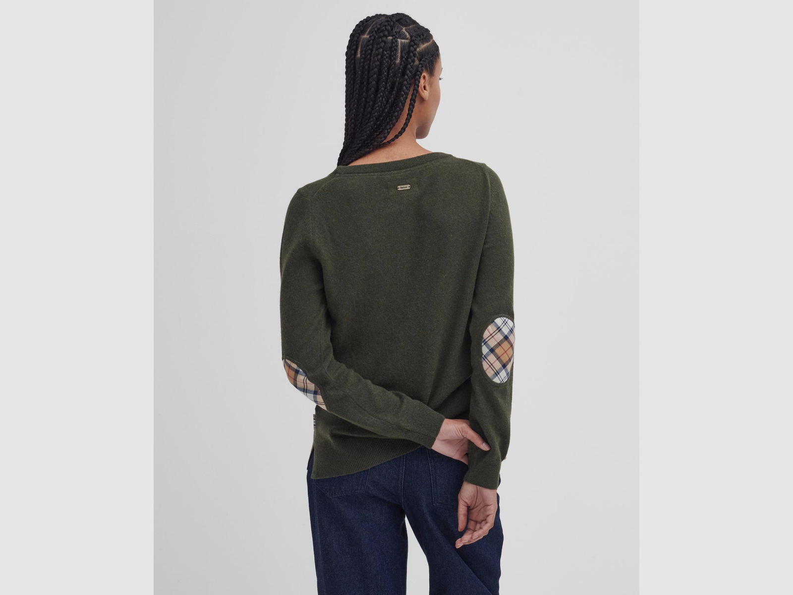 BARBOUR Round Neck Sweater Pendle Olive