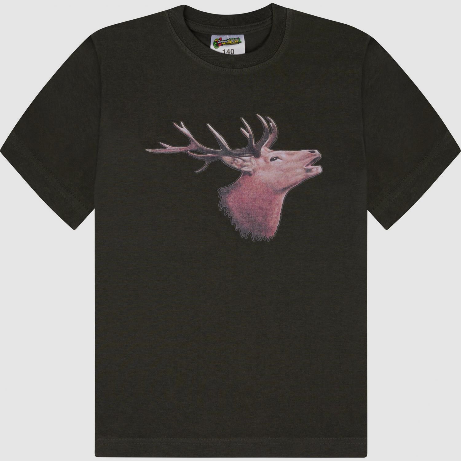 T-Shirt "Hirschkopf" Kinder (Oliv)