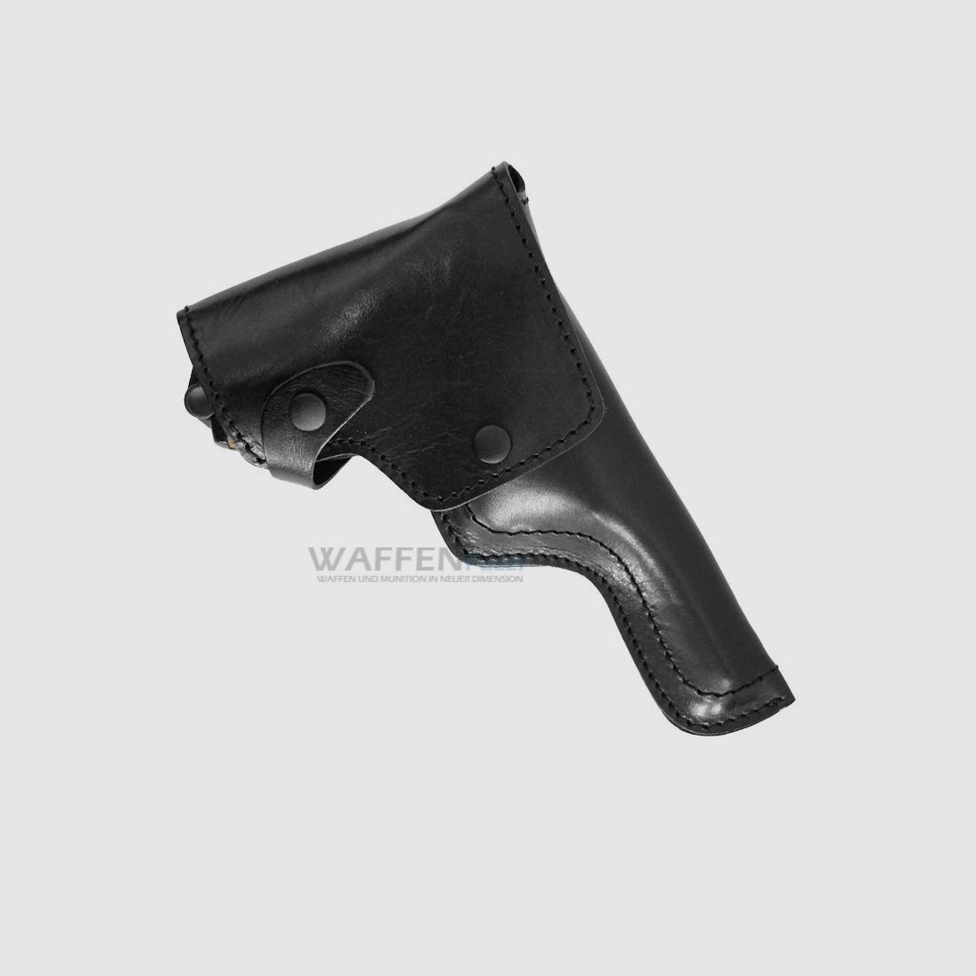 Leren holster voor P08 met riemlus zwart