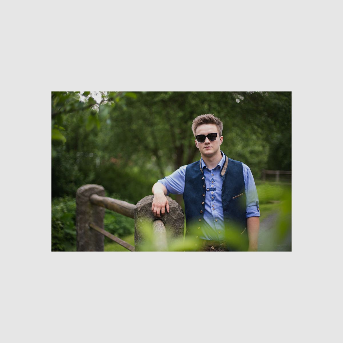 OS TRACHTEN Herrenweste 3 Leistentaschen Anthrazit