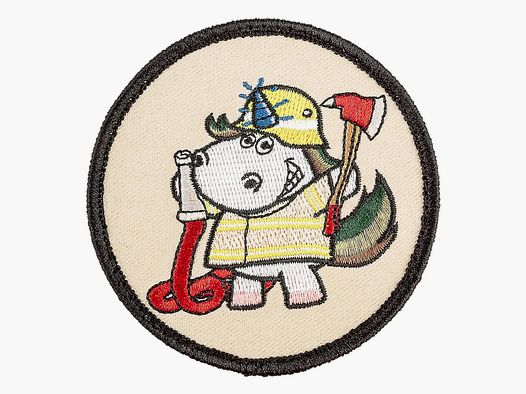 Café Viereck Patch Feuerwehr Einhorn
