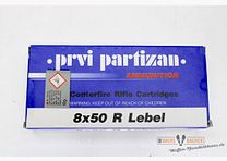 PPU Privi Partizan 8x50 R Lebel 12.96g/200gr FMJ Full Metal Jacket 20 Rounds