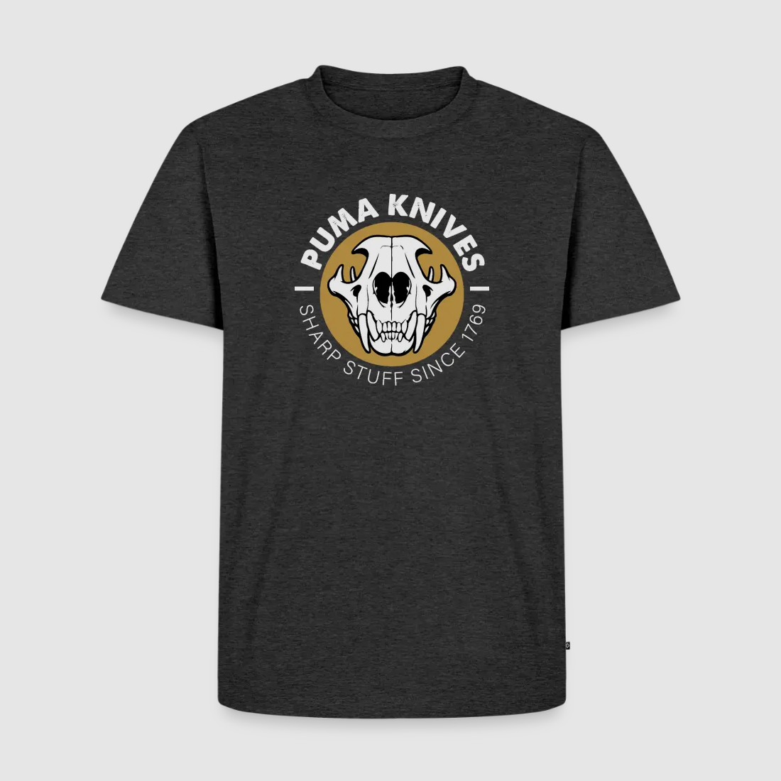 PUMA Men’s Premium T-Shirt "Skull Frontal Sharp Stuff" White