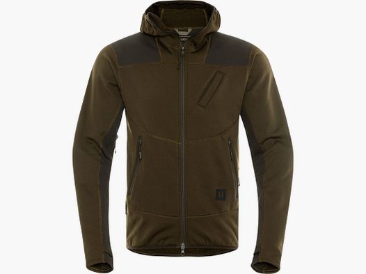 Härkila Deer Stalker Fleece Hoodie Vert saule / Marron ombre