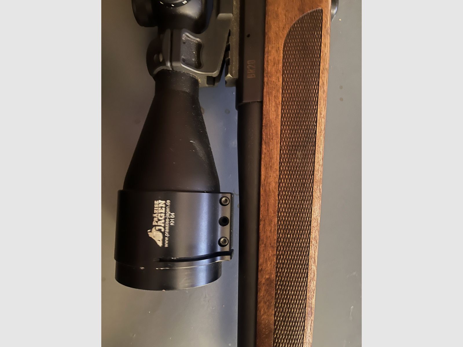 Brenner BR20 Holzschaft Kal, 308 mit HAWKE ENDURANCE 3-12*56. LA 4, Mündungsgewinde 2 x MAGAZIN