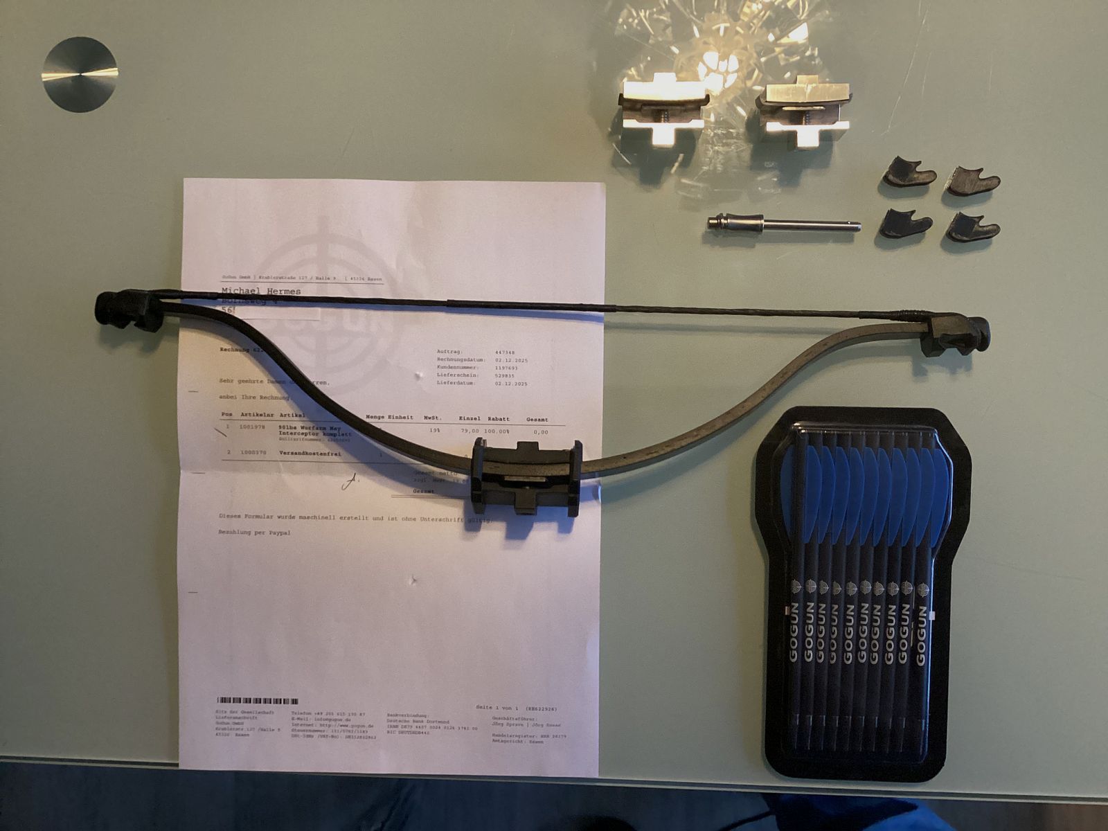 Mey Interceptor akcesoria ramię wyrzutowe, bolce itd.