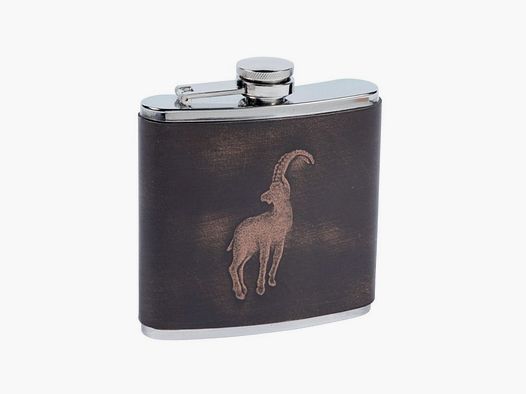 Frasco Steinbock con Funda de Cuero 170ml