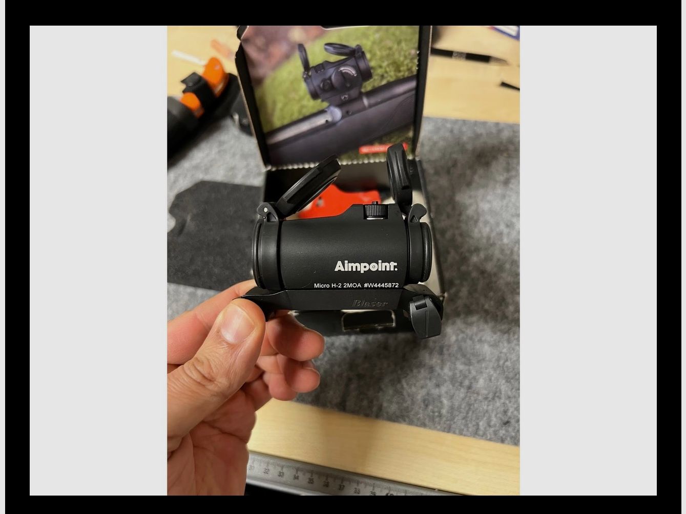 Driven hunt sight Aimpoint Micro H-2 2 MOA - red dot sight with Blaser saddle mount, image 2 of 5