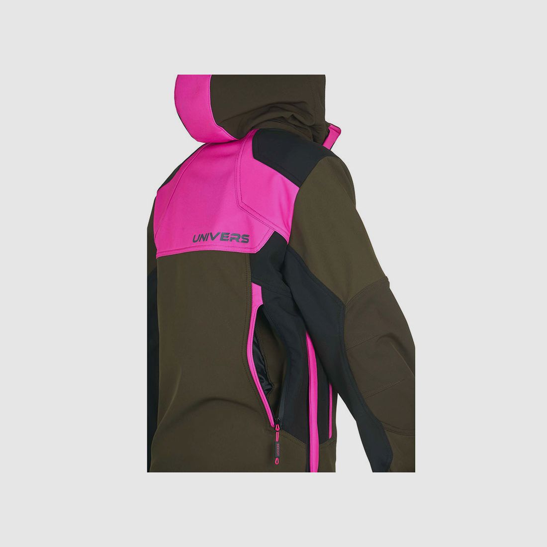 UNIVERS – DAMEN – JAGDJAKE ALASKA U-TEX Grün/Pink, Bild 6 von 6