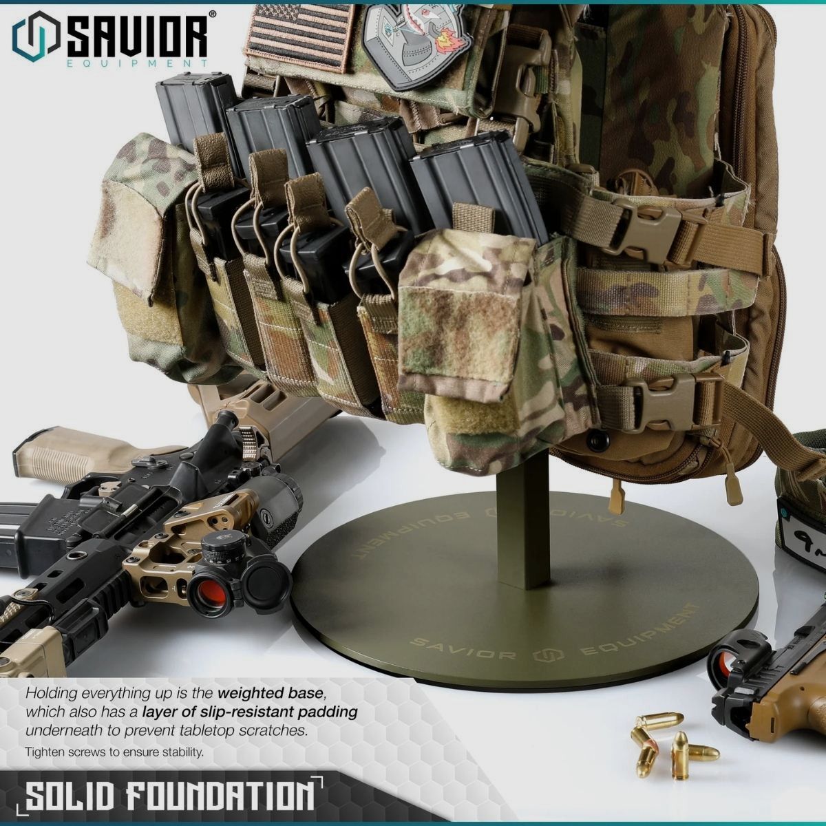Savior – Taktischer Tischständer – H.P.C. Rack Tabletop Gear Stand – OD Green – RK-ST-HPC-OG, Bild 5 von 6