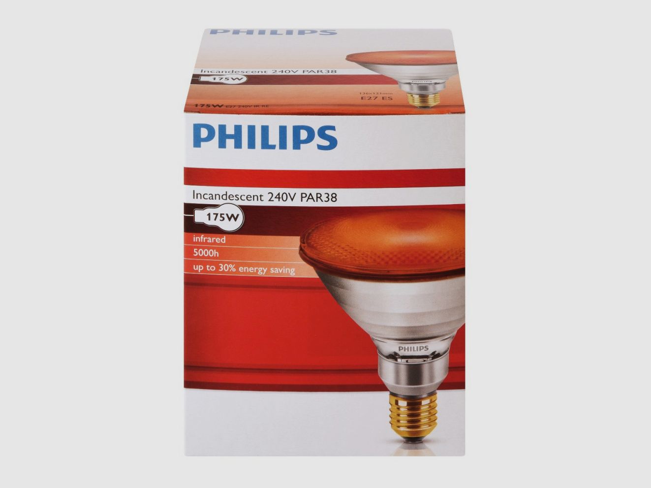 Lampadina PHILIPS IR/PAR rossa 175W, immagine 3 di 3