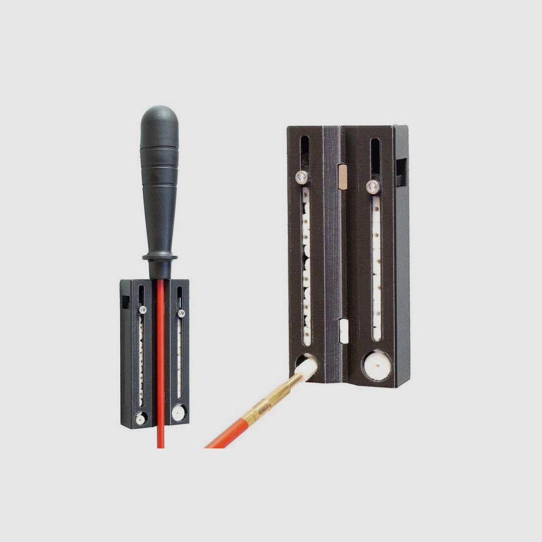 Our stable magnetic holders: cleaning rod holders with felt dispenser